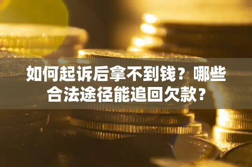 济南如何起诉后拿不到钱？哪些合法途径能追回欠款？
