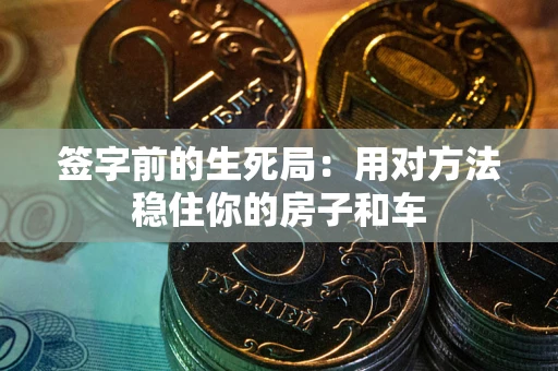 济南签字前的生死局：用对方法稳住你的房子和车